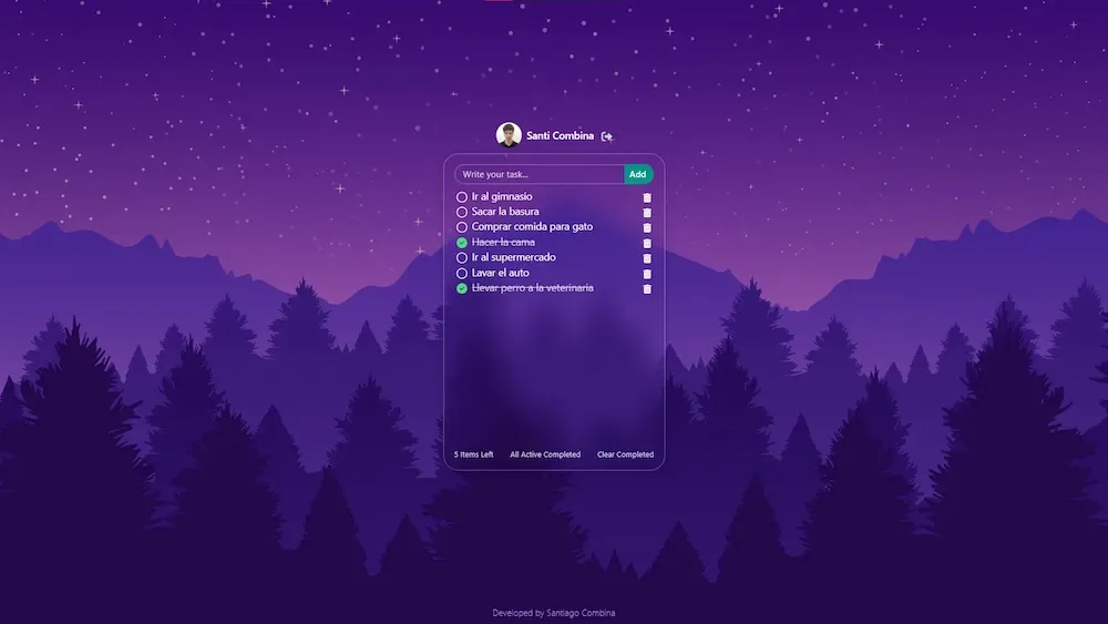 ToDo List project screenshot